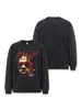 Camiseta de Manga Larga para Hombre Stewell Estampado de Retrato de Cabeza Grande Hip Hop Otoño/Invierno Algodón Pesado Lavado Americano 320G