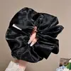 Goma para el pelo tipo scrunchie oversized de estilo coreano con múltiples capas, liga para el pelo de estilo perezoso, cuerda para coleta, accesorio para el pelo de alta gama