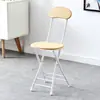 Silla Plegable, Taburete, Silla con Respaldo, Silla de Comedor Portátil para el Hogar, Taburete Redondo Moderno Simple de Moda Creativo, Silla de Oficina