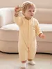 Ropa de bebé acolchada de algodón cálido con jengibre, grado A, 100 g, para otoño e invierno, traje de gateo para bebé recién nacido, mono de algodón