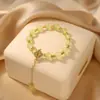 Pulsera exquisita de alta gama para primavera y verano, pulsera versátil de borlas estilo coreano, pulsera con colgante estilo vacacional, pulsera unisex