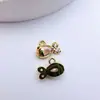 Pulsera Colgante de Pez de Cobre Chapado en Oro Zirconia Accesorios para Collares Pendientes Accesorios DIY Hechos a Mano Accesorios de Perlas