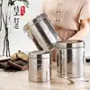 Bote de Acero Inoxidable para Té Caja Metálica Grande para Empaque de Té Caja Metálica para Té Portátil Doméstico Mini Pequeño Bote Sellado Bote para Té