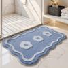 Puerta de Baño Doméstica Alfombra Antideslizante para Baño Alfombra para Pies Doméstica Alfombra de Piso Absorbente con Flocado Especial para Bañarse