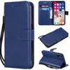 Funda de Cuero de Color Puro Lgg8 Funda Tipo Cartera con Patrón de Piel de Cordero Stylo7 Funda Flip para Teléfono Retro Q6 Funda Protectora tipo Cartera V50 K30