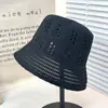 Sombrero de Pescador Tejido Hueco Transpirable Estilo Coreano para Mujer Nuevo Sombrero Cubeta con Protección Solar para Viajes de Verano Versátil