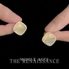 Pendientes Cuadrados Geométricos Vintage Estilo Mediados de Siglo Microincrustados con Circonita Pendientes de Cristal de Vidrio Elegantes a la Moda