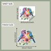 Fun-j006 láser ramas coloridas pájaro flores ventana de cristal embellecimiento pegatinas decorativas para ventana venta al por mayor