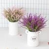 Amazon Cross-Border Flor Artificial Imitação Planta de Plástico Flor Artificial Exterior Anti-UV Flor Artificial Flor de Lavanda