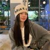 Gorro de lana con contenido de lana para otoño e invierno, con gran circunferencia de cabeza, versátil, casual, para el frío, gorro cálido, para parejas, protección para las orejas, gorro de punto