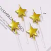 Decoração de Bolo Árvore de Natal dos Desejos 2025 Enfeites Fofos de Boneco de Neve Estéreo Vela Estrela de Cinco Pontas Decoração Plug-In