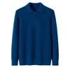 Suéter de Cachemir Puro 2026 Otoño e Invierno Cuello Polo Suéter Básico para Hombres de Mediana Edad Casual de Negocios Jersey Venta al por Mayor Transfronteriza