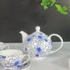 Serie de Racimos de Flores Rusas, Una Tetera, Dos Tazas y Platillos, Juego de Té Europeo para la Tarde, Juego de Café de Lujo Retro Accesible, Taza y Platillo Tetera