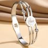 Comercio electrónico transfronterizo AliExpress Amazon Venta caliente Pulsera de acero inoxidable de titanio con números romanos y concha blanca