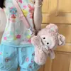 Bolsa Transversal de Pelúcia de Coelhinho Fofo, Mochila de Menina, Mochila de Desenho Animado de Boneca Presente