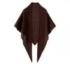 Chal Triangular de Cachemira para Otoño e Invierno Versátil Moderno Color Sólido Simple Tejido Hueco Chal de Cachemira Capa Exterior