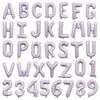 Globos de Papel de Aluminio de 16 pulgadas Color Morado Macarrón Morado Claro Letras A-Z Números 0-9 Decoración para Fiesta de Cumpleaños Globos Banner