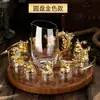 Juego de Copas de Vino Blanco Zodiaco Dispensador de Vino para el Hogar Juego de Vino Chino de Alta Gama 12 Copas Pequeñas Bala Una Copa