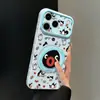 Pulsera linda de pingüino, adecuada para funda de teléfono Apple 18pm, soporte giratorio iPhone 16, 17 silicona, 15 ventana grande