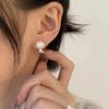 Pendientes de botón con forma de oreja para mujer, de plata de ley 925, sencillos, con diseño de hueso de oreja que combina con todo, para dormir.
