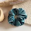Scrunchie de Acetato Veludo Coreano Novo com Toque de Luxo, Elástico de Cabelo Simples de Veludo, Acessório de Cabelo Scrunchie Extra Grande