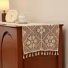 Corredor de Mesa Vintage Estilo Americano Transfronteiriço, Corredor de Mesa de Crochê de Algodão, Capa para Aparador e Rack de TV, Peça Única Dropshipping