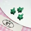 Pendente Colorido de Liga Metálica com Rosto Sorridente de Estrela Tinta Spray Dopamina DIY Acessórios de Joias Feitos à Mão Pulseira Corrente de Celular Material