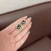 Estilo Francés Distintivo Estilo Oscuro Incrustación de Diamantes Clip de Oreja de Rosa de Moda Exquisito Súper Brillante Alta Calidad Industria Pesada Moda Pendientes Versátiles