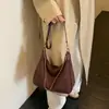 Bolso Tote Estilo Perezoso Ante Estampado Leopardo Mujer 2026 Otoño/Invierno Nueva Moda Versátil Bolso de Hombro Único Bolso de Cadena para Viajar