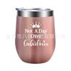 Taza Térmica de 12 oz, Linda Taza de Café de Acero Inoxidable 304, Regalo para Mujeres, Vaso para Hielo de 20 oz, Copa de Vino Tinto, Logo Personalizado