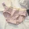 Roupa íntima feminina de algodão penteado, Calcinhas femininas de cintura média, Roupa íntima para meninas