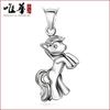 Collar de Cuerda Roja Weihua Año del Caballo Colgante de Pony del Zodíaco Joyería Plateada Regalo de Pareja para Niños y Niñas