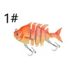 Señuelo de Pesca Multisección Weihe Sports Modelo a Set de 5 Piezas 8cm 15g Señuelo Hundible de 6 Secciones Señuelo Duro Transfronterizo