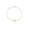Versión Alta V Oro Pequeño Mini Flor Única Trébol de Cuatro Hojas Pulsera Oro Rosa 18K Cornalina Nácar Blanco Mini Cinco Flores