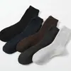 Meias Grossas Quentes de Meia-Perna para Outono e Inverno para Homens, Meias de Terry Estilo Étnico Natalino Retrô, Novas Meias de Lã de Veado