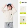 Dududu Home Camisa para Meninos Algodão Puro Camisa Infantil Branca Novo Estilo Outono Roupa para Bebês Meninas Manga Longa Top Classe A Roupa Infantil