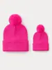 Gorro de Punto con Bola de Pelo Europea y Americana para Mujer Otoño e Invierno Gorro de Lana Color Caramelo Caliente para Exteriores Engrosado Gorro de Tejer Se Puede Personalizar con Logo