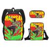Mochila Escolar de Chainsaw Man de Nueva Cadena Transfronteriza Mochila de Dibujos Animados Set de Tres Piezas Bolsa para Lápices de Poliéster Set de Bolso de Hombro