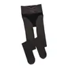 Calcetines Brillantes de Hada de las Flores Leggings Gruesos de Invierno con Forro de Felpa Negra de Seda Ultra Transparentes para Mujer, Cintura Alta, Efecto Piel Desnuda, Negro Brillante Transparente