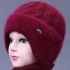 Personas de mediana edad y mayores otoño e invierno gorro de punto para señora mayor protección para las orejas cálido abuela madre de mediana edad y mayor gorro de lana gorro de algodón
