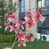 10 orquídeas nido de pájaro artificiales, flores decorativas para bodas y uso doméstico, al por mayor