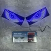 Adesivo de Carro Luz Dinâmica Olho de Diabo Display LED Caminhão Carro Para-brisa Dianteiro e Traseiro Multi-Modo USB