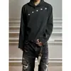 Sudaderas con capucha bordadas, de bloques de color, versátiles, para pareja, de primavera y otoño, estilo retro americano para mujer, a rayas casuales, corte holgado