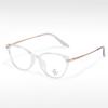 TR8212 export ojo de gato TR metal gafas lisas montura óptica europea y americana buena calidad gafas para miopía al por mayor