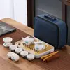 Juego de Té Portátil para Viaje Tetera Ding Kiln Gaiwan Taza de Té Bandeja de Té Taza Rápida Logo de Empresa Regalo Souvenir Juego de Té