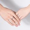 Runxin punto abierto anillo de pareja para hombre y mujer un par regalo de amante anillo de asta un ciervo te tiene anillo de pareja