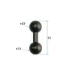 Haste de conexão de cabeça de bola de 17 mm para parafuso de 1/4 suporte de navegação para celular de carro acessório de metal para espelho retrovisor de motocicleta
