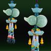 Colgante de perfume de coche de fábrica Xiangyun, calabaza de loto de jade verde, colgante creativo para decoración de coche, accesorios para coche al por mayor