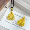 Tienda de Oro Mismo Estilo Oro Antiguo Incrustado con Diamantes Filigrana Hueca Colgante Bolsa de la Fortuna Nuevo Chino Versátil Carácter de Fortuna Colgante Bolsa de Dinero