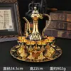 Juego de licores estilo europeo para uso doméstico, juego de petacas de metal, copas creativas vintage para brindis de boda, decoración de regalo de alta gama